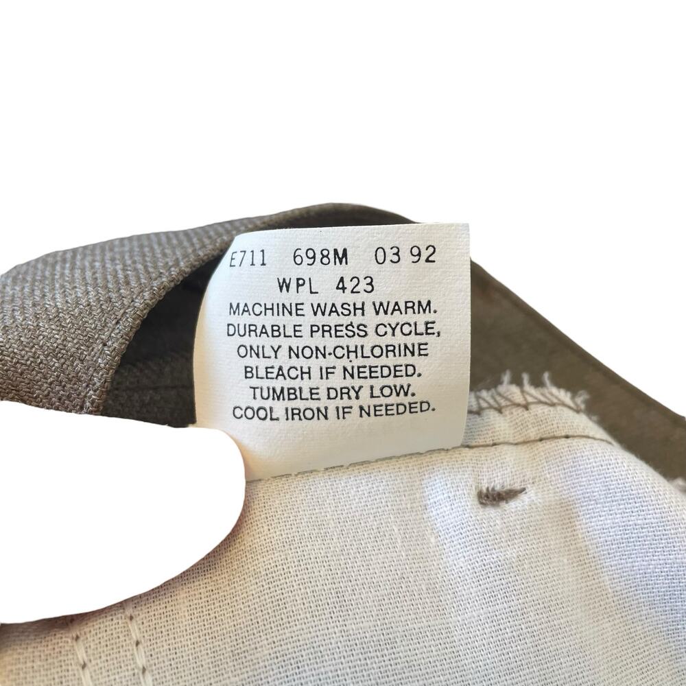 Vintage Levi’s Dracron Polyester Dress Pants In Brown USA Made Size 31x34 - Picture 9 of 9